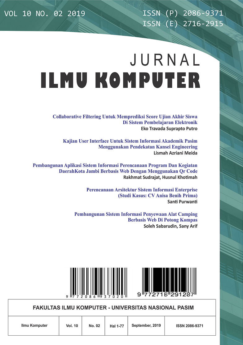 Pembangunan Sistem Informasi Penyewaan Alat Camping Berbasis Web Di Potong Kompas Jurnal Ilmu 3713